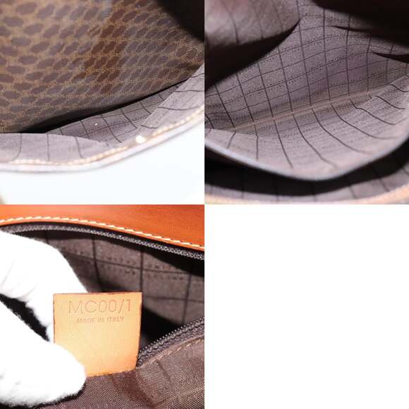 CELINE Macadam Canvas Tote Bag Pvc Brown Gold - Picture 13 of 13